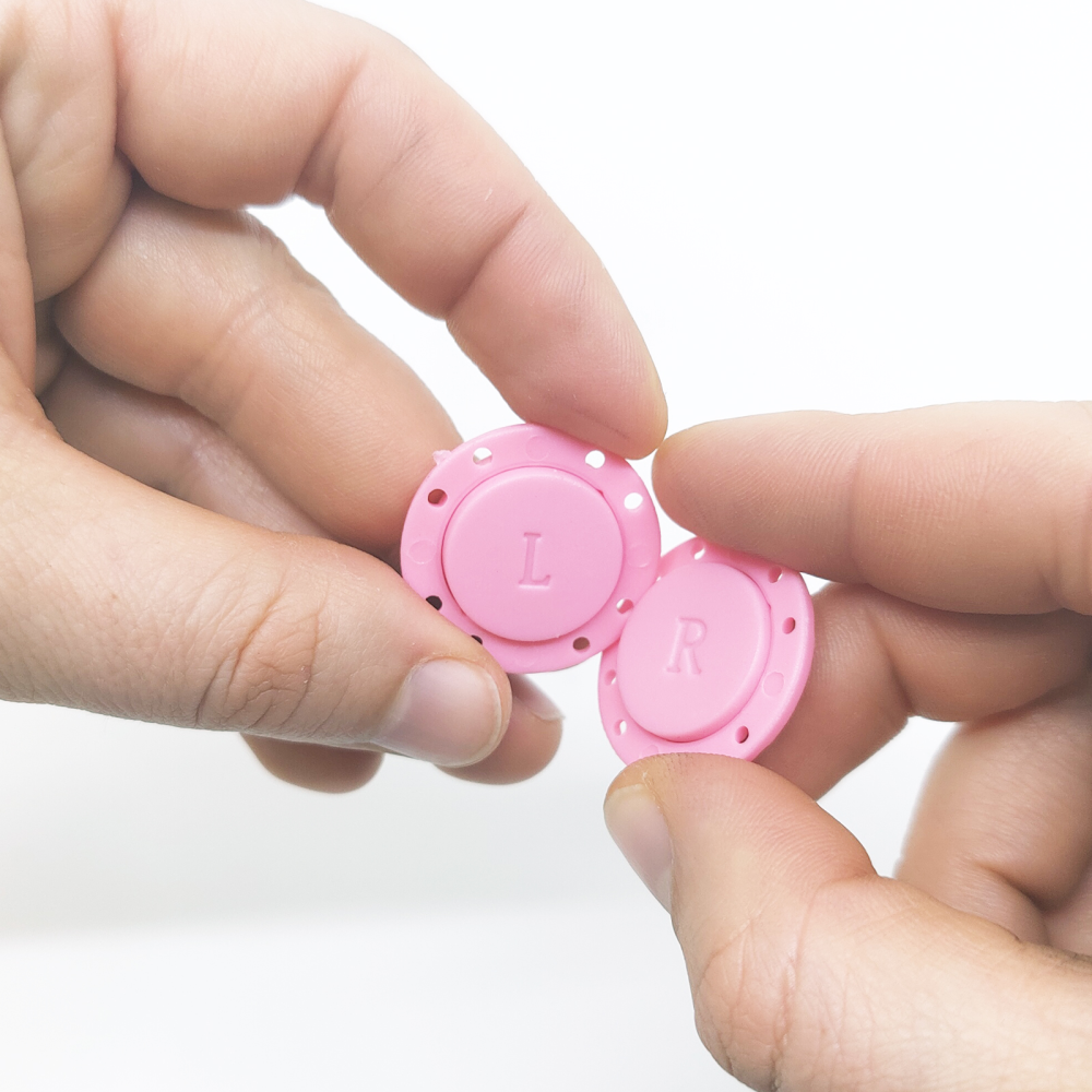 Sy-i-magnet knap rund Ø26 mm., lyserød