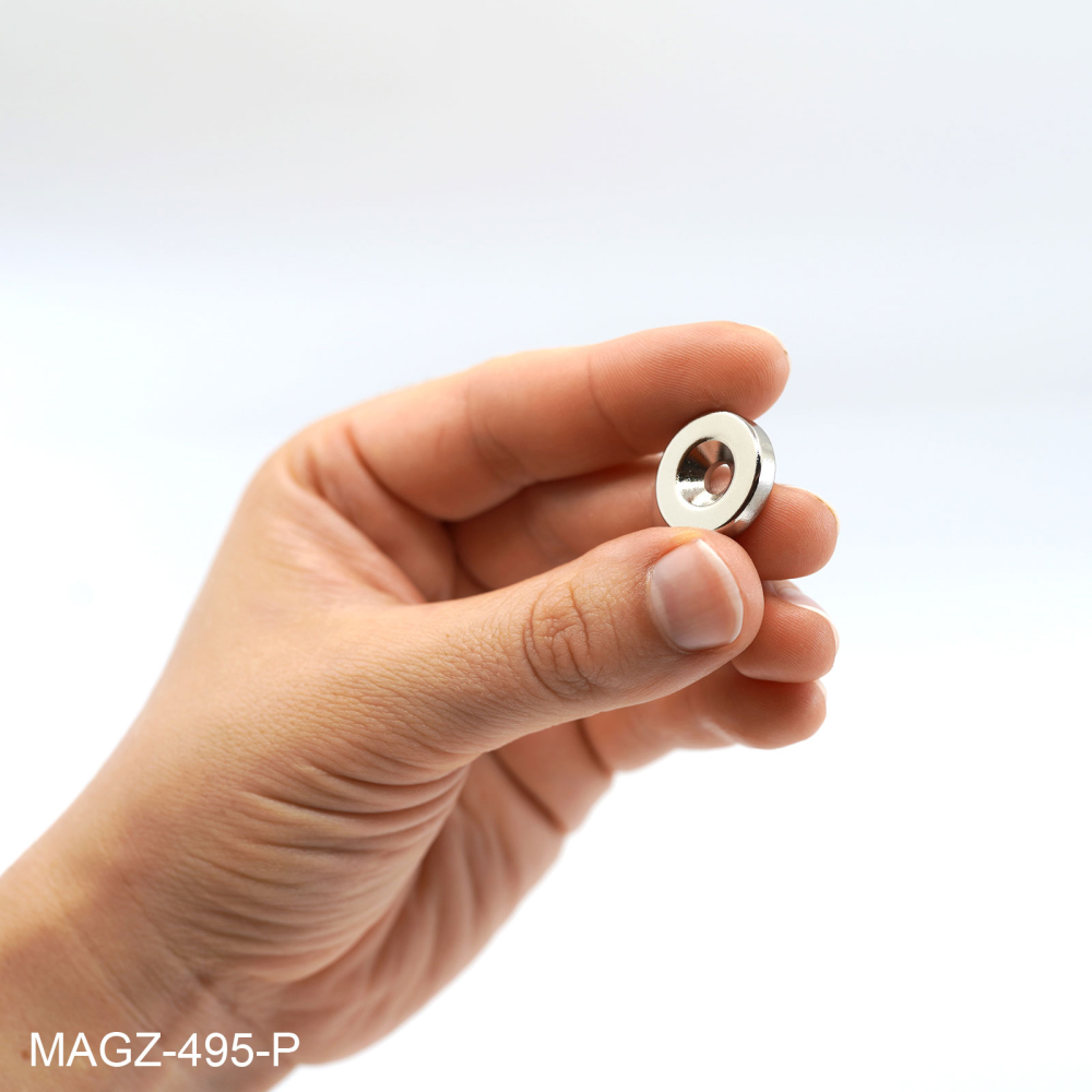 Undersænket powermagnet, Ring 18x4 mm.