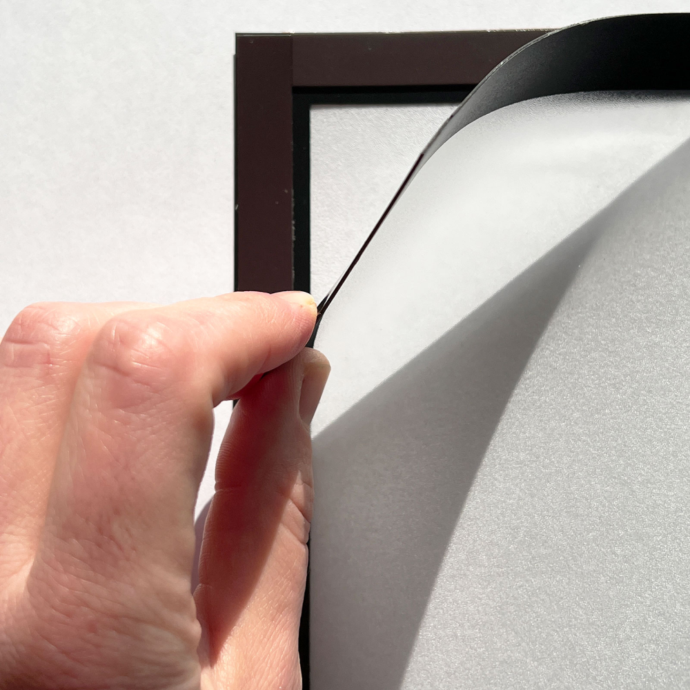 Vinduesdisplay A4 m/magnetisk ramme, Sort