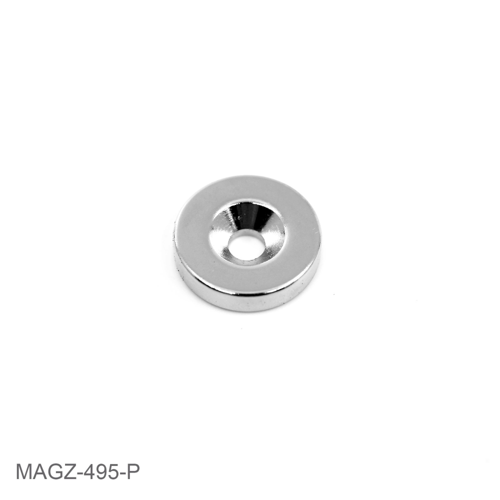Undersænket powermagnet, Ring 18x4 mm.