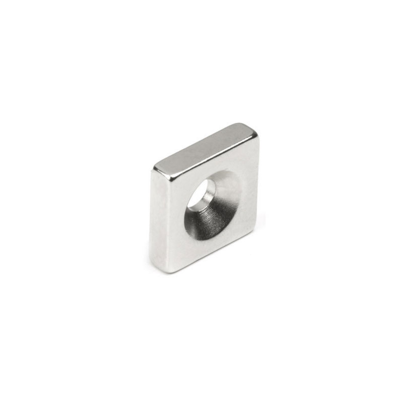 Undersænket powermagnet 20x20x4 mm.