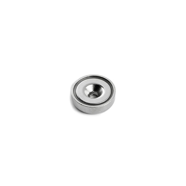Undersænket pottemagnet, Ø16 mm. - Neodymium