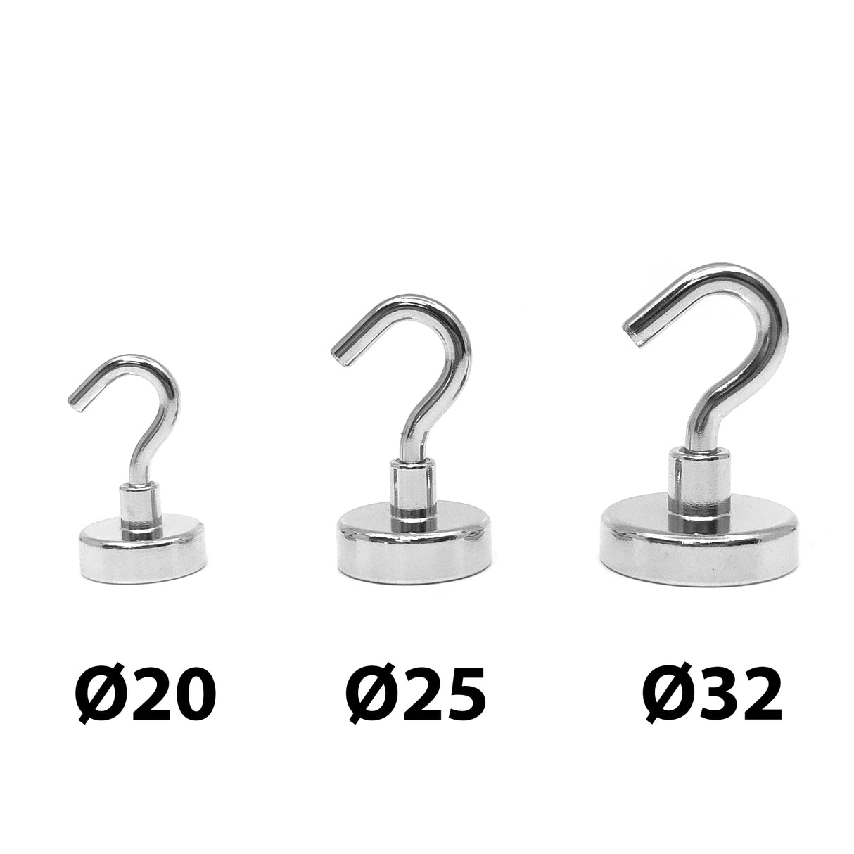 Pottemagnet med krog, Ø20 mm.