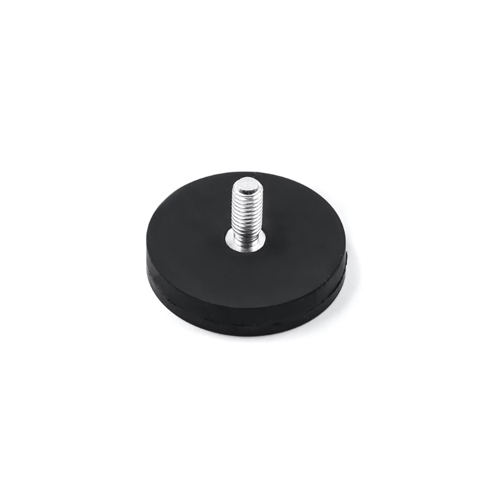 Gummimagnet m. udvendigt gevind, Ø31 mm.