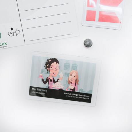 Magnetlomme 6x9 cm., Hvid