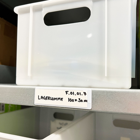 Magnetlommer 10x3 cm., Hvid (10-pak)