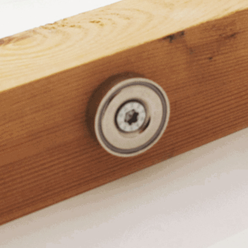 Undersænket pottemagnet, Ø25 mm. - Neodymium