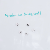 Smiley Magneter, 3-pak hvid, Rund - Kraftige magneter