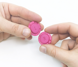Sy-i-magnet knap rund Ø26 mm., mørk rosa