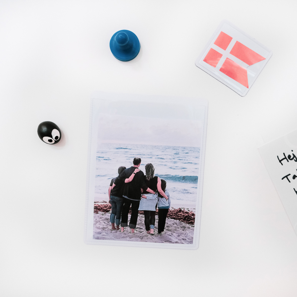 Magnetlomme 9x12 cm., Hvid