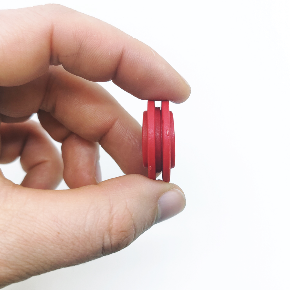 Sy-i-magnet knap rund Ø26 mm., rød