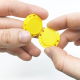 Sy-i-magnet knap rund Ø26 mm., gul