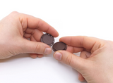 Sy-i-magnet knap rund Ø26 mm., brun