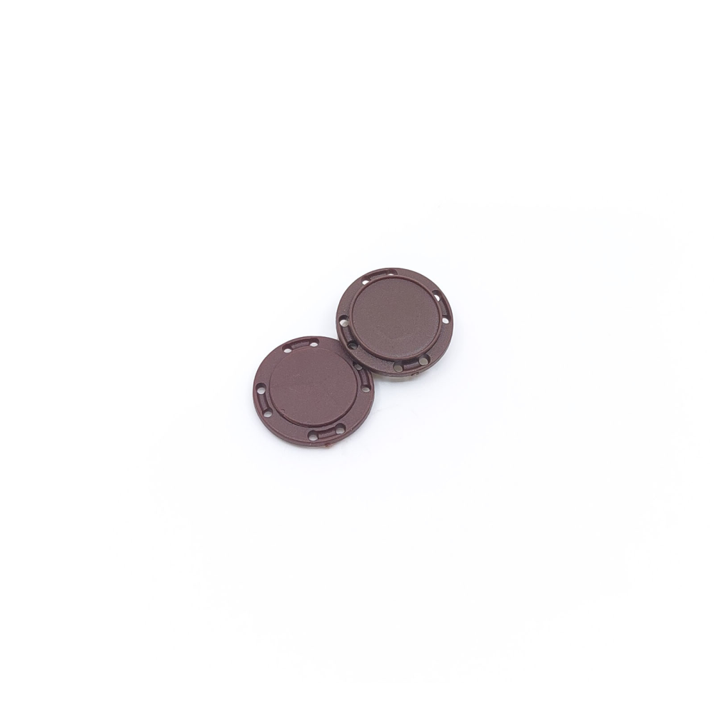 Sy-i-magnet knap rund Ø26 mm., brun