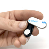 Magnetisk navneskilt m/plast 3,3 cm.