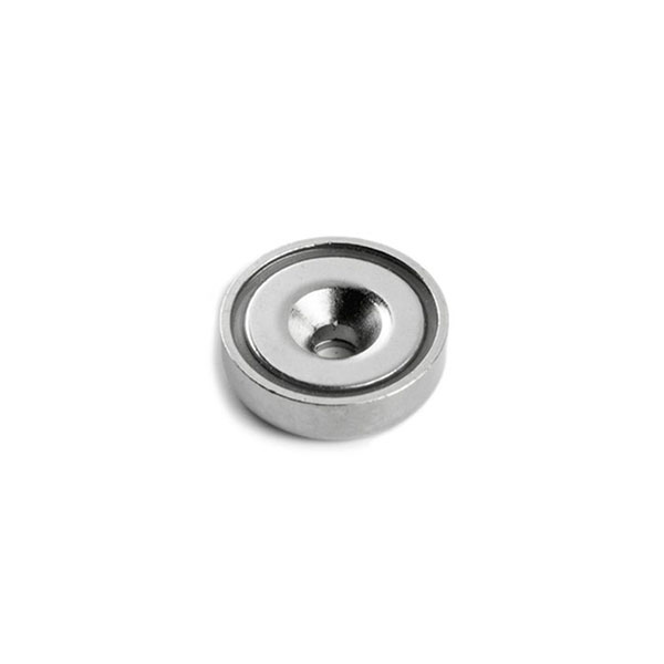 Undersænket pottemagnet, Ø25 mm. - Neodymium