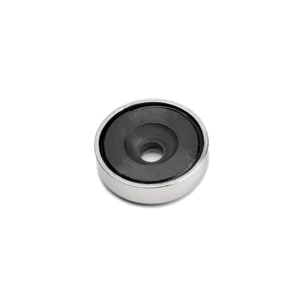 Undersænket pottemagnet, Ø25 mm. - Ferrit