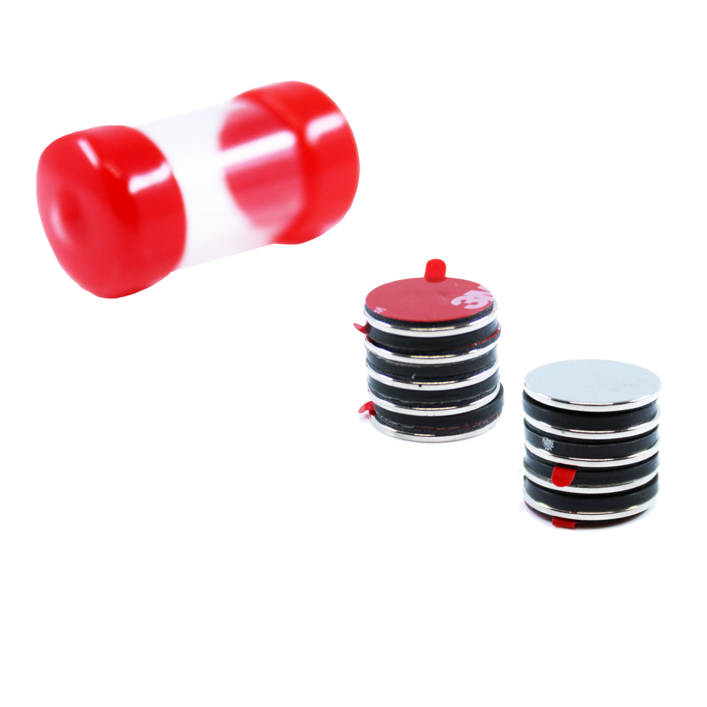 Power magneter, Skive 15x1 mm. m/lim, 10-pak