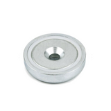 Undersænket pottemagnet, Ø48 mm. - Neodymium